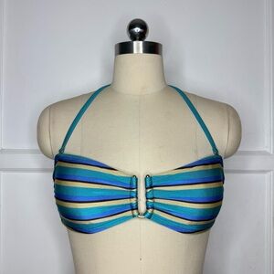 Xhilararion stripe bikini top